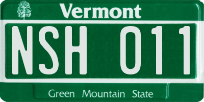 VT license plate NSH011