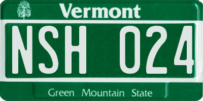 VT license plate NSH024