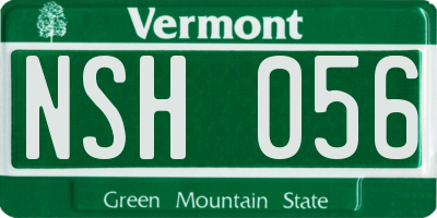 VT license plate NSH056