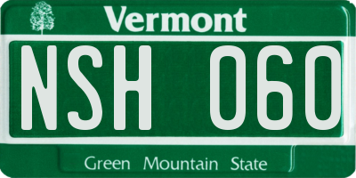 VT license plate NSH060