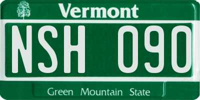 VT license plate NSH090