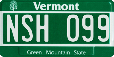VT license plate NSH099