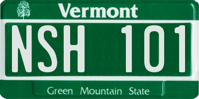 VT license plate NSH101