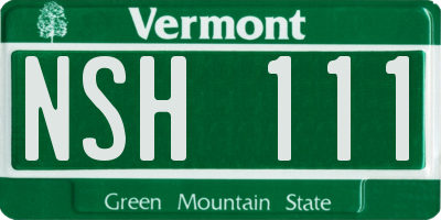 VT license plate NSH111