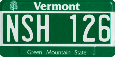 VT license plate NSH126
