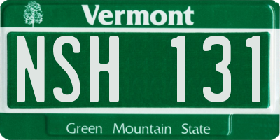 VT license plate NSH131