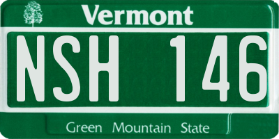 VT license plate NSH146