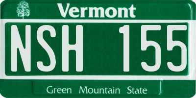 VT license plate NSH155