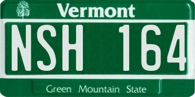 VT license plate NSH164