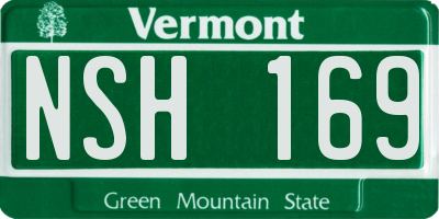 VT license plate NSH169