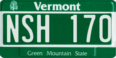 VT license plate NSH170