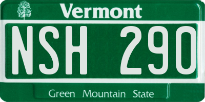 VT license plate NSH290