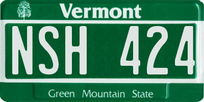 VT license plate NSH424