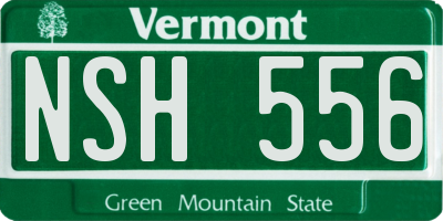 VT license plate NSH556