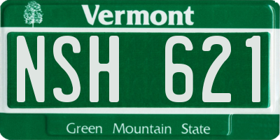 VT license plate NSH621