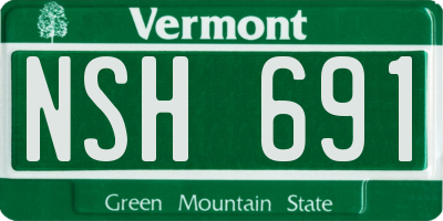 VT license plate NSH691