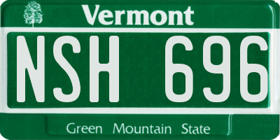 VT license plate NSH696