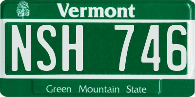 VT license plate NSH746