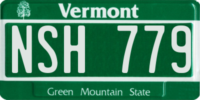 VT license plate NSH779