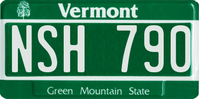 VT license plate NSH790