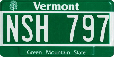 VT license plate NSH797