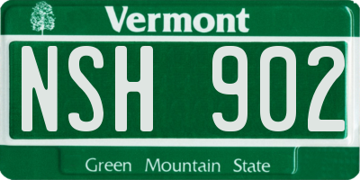 VT license plate NSH902