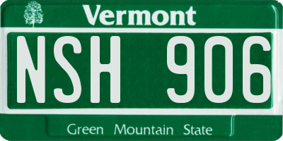 VT license plate NSH906