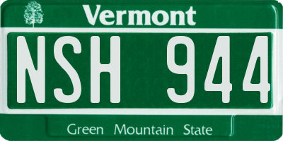 VT license plate NSH944