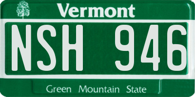 VT license plate NSH946