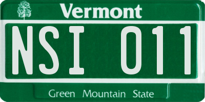 VT license plate NSI011