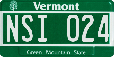 VT license plate NSI024