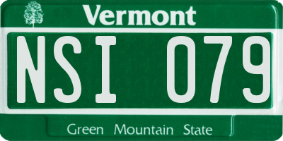 VT license plate NSI079