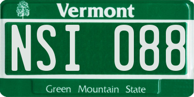 VT license plate NSI088