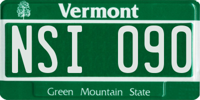 VT license plate NSI090
