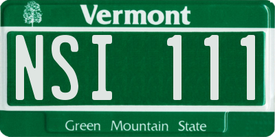 VT license plate NSI111