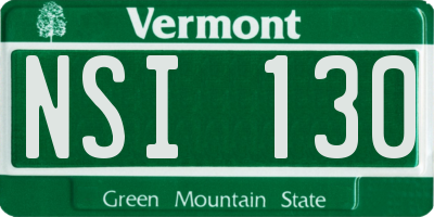 VT license plate NSI130