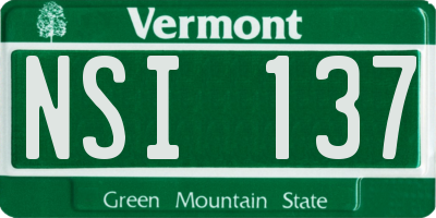 VT license plate NSI137