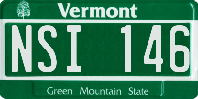 VT license plate NSI146