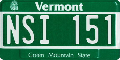VT license plate NSI151