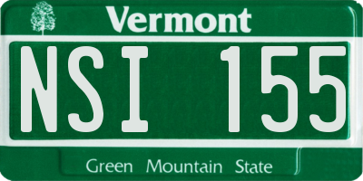 VT license plate NSI155