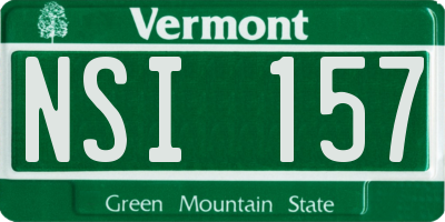 VT license plate NSI157