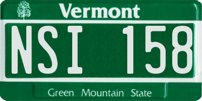VT license plate NSI158