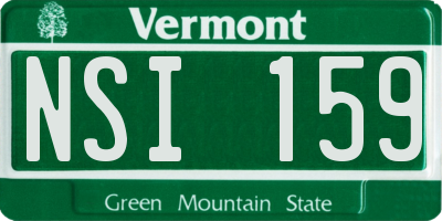 VT license plate NSI159