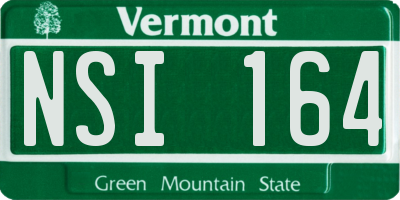 VT license plate NSI164