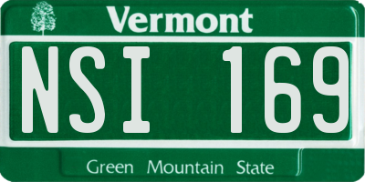VT license plate NSI169