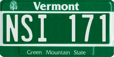 VT license plate NSI171