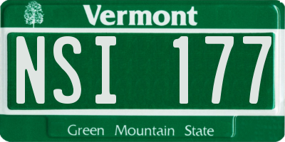 VT license plate NSI177