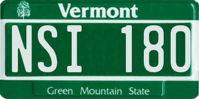 VT license plate NSI180