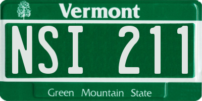 VT license plate NSI211