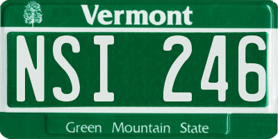 VT license plate NSI246